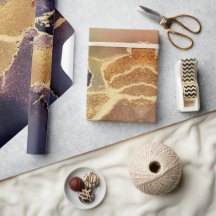 Einzigartiges Gold Lila Brown Abstrakt