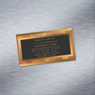 Einzigartiges Gold Luxury Wood Magnetische Visitenkarte