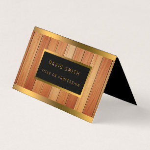 Einzigartiges Gold Luxury Wood Visitenkarten