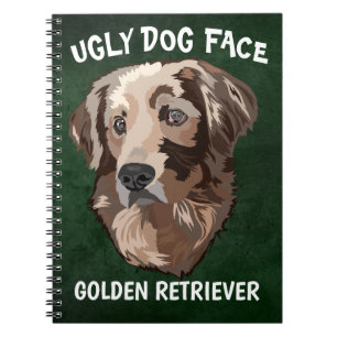 Einzigartiges Golden Retriever hässliches Hundeges Notizblock