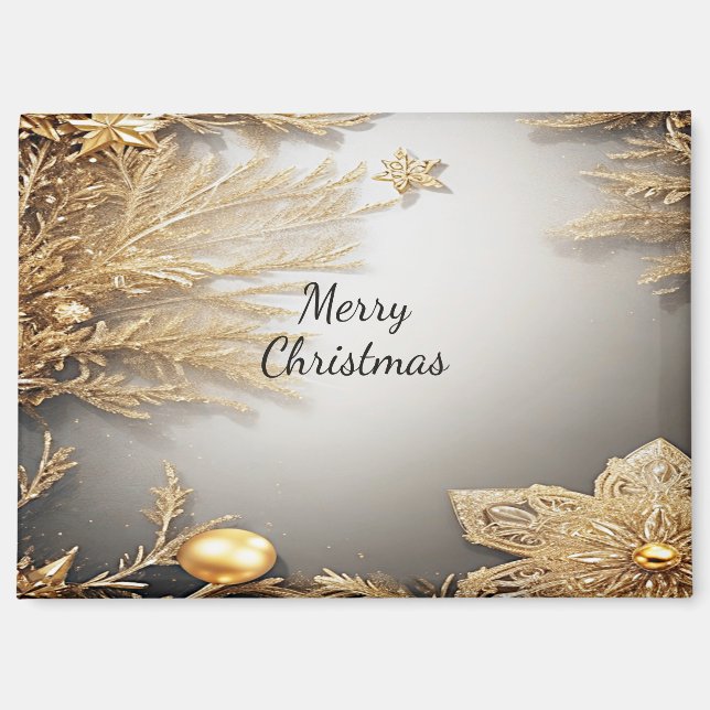 Einzigartiges Goldenes Dekorationsmagazin Magnet (Vorderseite)