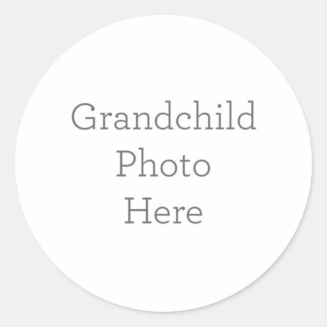 Einzigartiges Grandchild Foto Sticker Geschenk (Vorderseite)