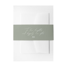 Einzigartiges Grün-Liebe-Lachen-Monogramm Hochzeit