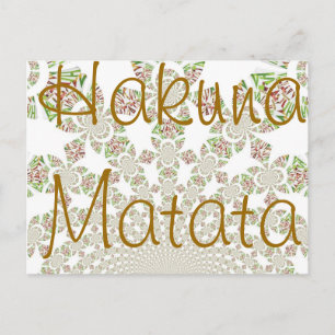 Einzigartiges Hakuna Matata Design: Friedliche Vib Postkarte