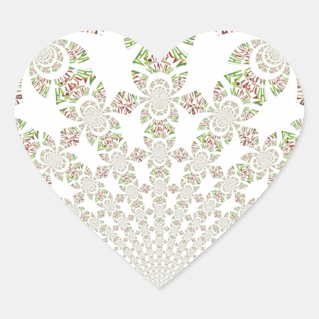 Einzigartiges Hakuna Matata Design: Serene Vibes Herz-Aufkleber (Vorderseite)