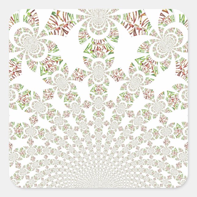 Einzigartiges Hakuna Matata Design: Serene Vibes Quadratischer Aufkleber (Vorderseite)