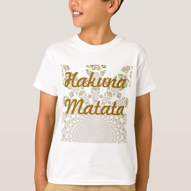 Einzigartiges Hakuna Matata Design: Serene Vibes T-Shirt (Vorderseite)