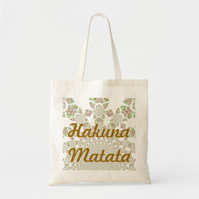 Einzigartiges Hakuna Matata Design: Serene Vibes Tragetasche (Vorne)