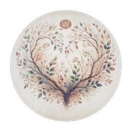 Einzigartiges Heart Monogram Cutting Board Schneidebrett