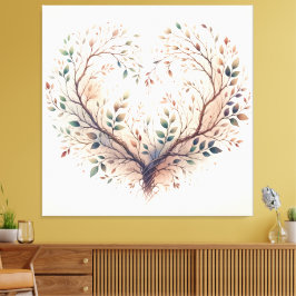 Einzigartiges Herz gearbeitete Canvas Print Leinwanddruck