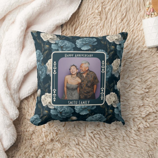 Einzigartiges Hochzeitsholzkissen Kissen (Decke)