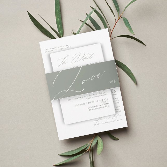 Einzigartiges Hochzeitsschreiben der Liebe Green S Einladungsbanderole (Von Creator hochgeladen)