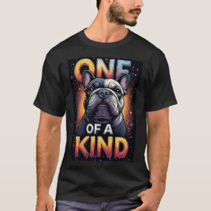 Einzigartiges Hundeporträt mit kräftigen Farben T-Shirt