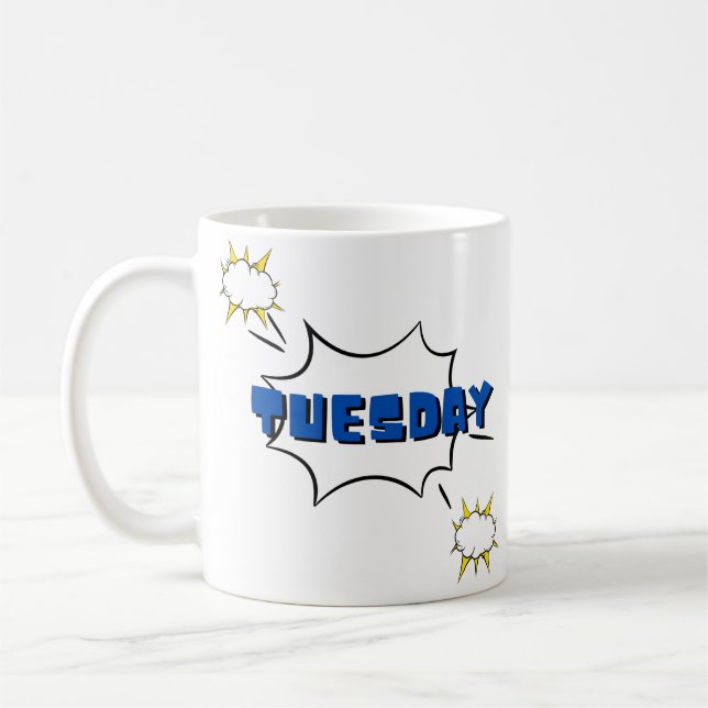 Einzigartiges Icon Dienstag Kaffee Cup Kaffeetasse (Links)