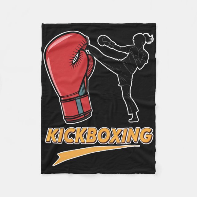 Einzigartiges Kickboxen Boxhandschuh Design Fleecedecke (Vorderseite)