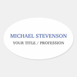 Einzigartiges klassisches Blau Ovaler Aufkleber