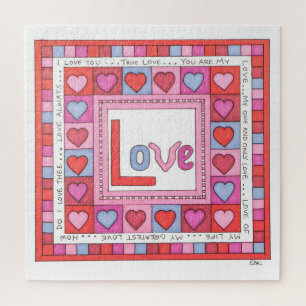 Einzigartiges Kunstpuzzle - Liebe