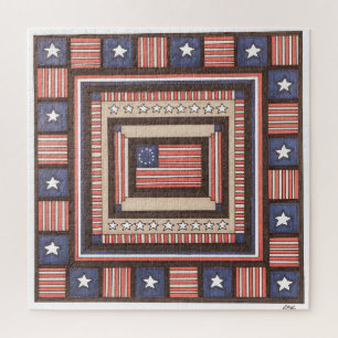 Einzigartiges Kunstpuzzle - Zeitflagge - Kunst der