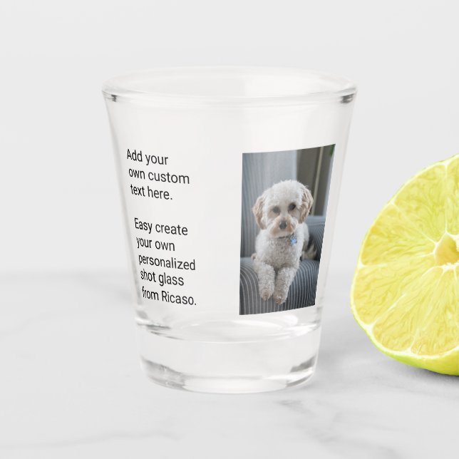 Einzigartiges, leicht zu entwerfendes Design in ei Schnapsglas (Vorderseite)
