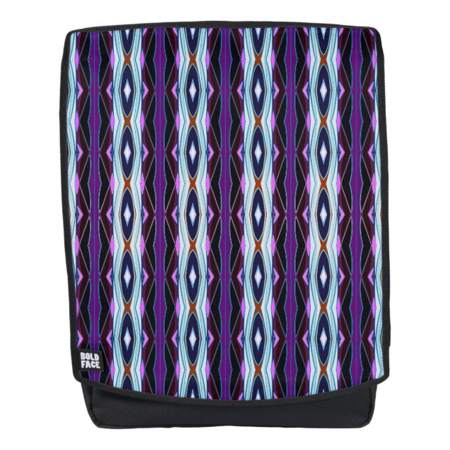 Einzigartiges Lila Muster Rucksack (Vorderseite)