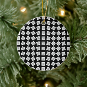 Einzigartiges Logo oder Bildmuster Schwarz (edit Keramik Ornament