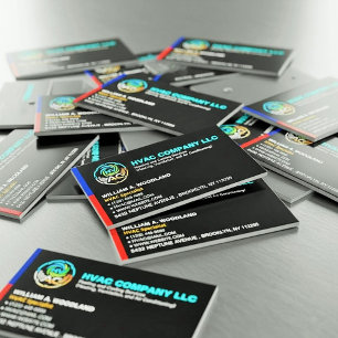 Einzigartiges Logo-Slogan für Heiz- und Klimaanlag Magnetische Visitenkarte