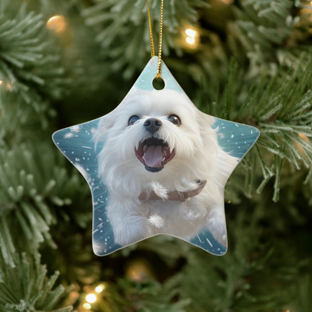 Einzigartiges maltesisches Weihnachtsgeschenk für  Keramik Ornament (Baum)