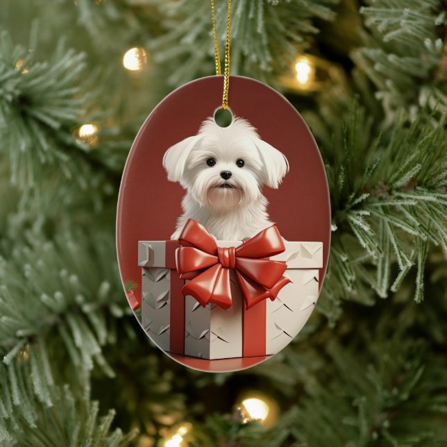 Einzigartiges maltesisches Weihnachtsgeschenk für  Keramik Ornament (Baum)