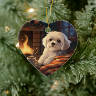Einzigartiges maltesisches Weihnachtsgeschenk für Keramik Ornament