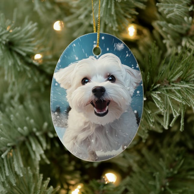 Einzigartiges maltesisches Weihnachtsgeschenk für  Keramik Ornament (Baum)