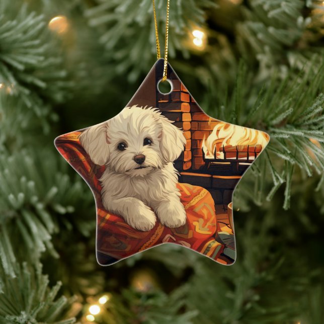 Einzigartiges maltesisches Weihnachtsgeschenk für  Keramik Ornament (Baum)