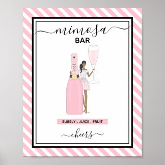 Einzigartiges Mimosa-Bar-Zeichen Poster