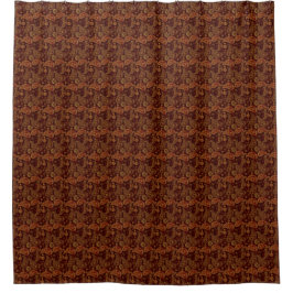 Einzigartiges modernes Gold- und Bronze-Paisley-Mu Duschvorhang