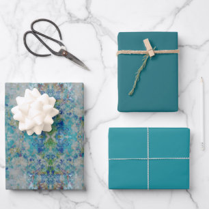 Einzigartiges, modernes Kunstdesign Geschenkpapier Set