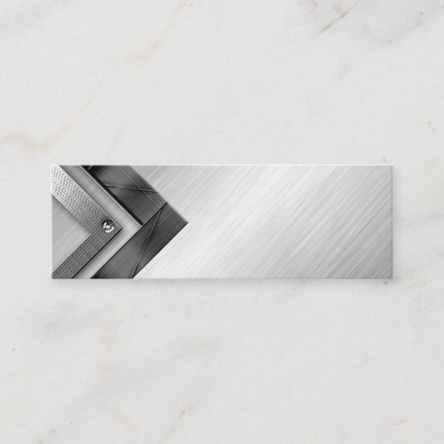 Einzigartiges modernes Metallberufliche Mini Visitenkarte (Vorderseite)