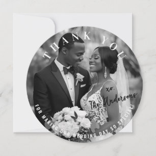Einzigartiges modernes Minimalistisches HochzeitsF Dankeskarte