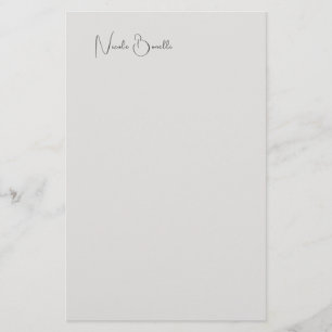 Einzigartiges modernes Platin-Grau minimalistische Briefpapier