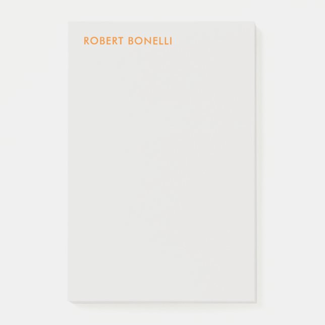 Einzigartiges, modernes Platingrau Minimalistisch Post-it Klebezettel (Vorderseite)