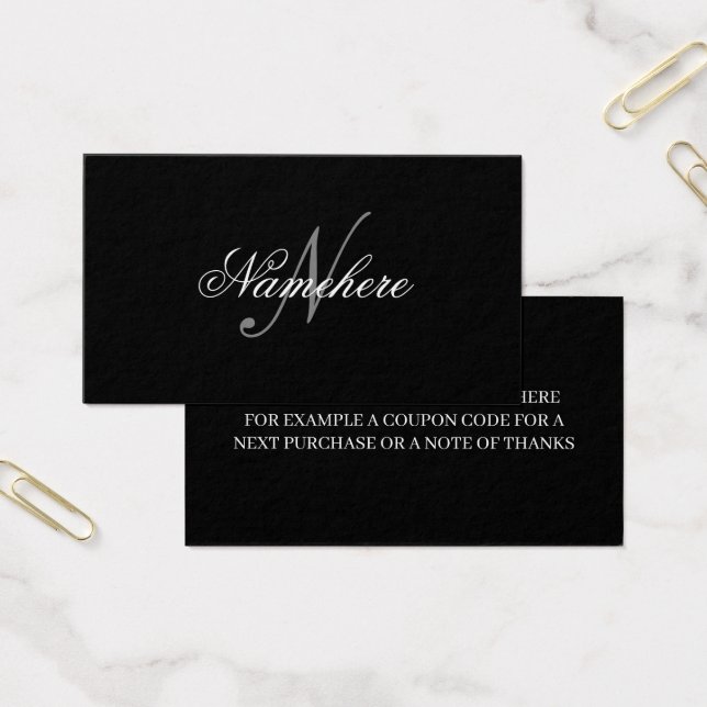 Einzigartiges Monogramm für Personalisierte Schwar (Büro)