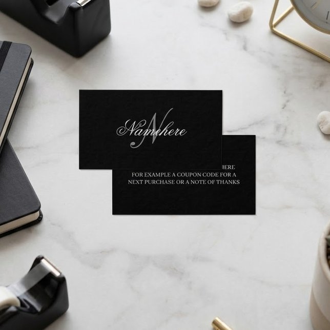 Einzigartiges Monogramm für Personalisierte Schwar (Von Creator hochgeladen)