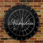 Einzigartiges Monogramm für Personalisierte Schwar Dartscheibe<br><div class="desc">Personalisiertes Einzigartiges Monogramm-Design für jeden.</div>