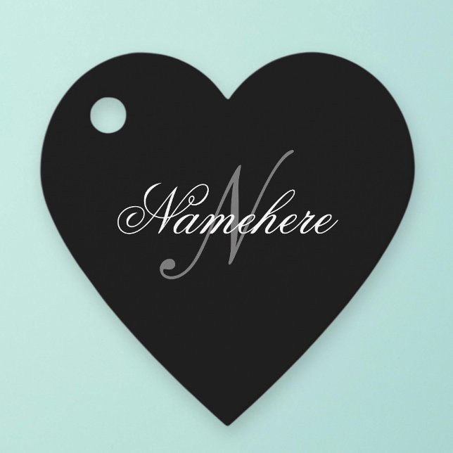 Einzigartiges Monogramm für Personalisierte Schwar Geschenkanhänger (Von Creator hochgeladen)