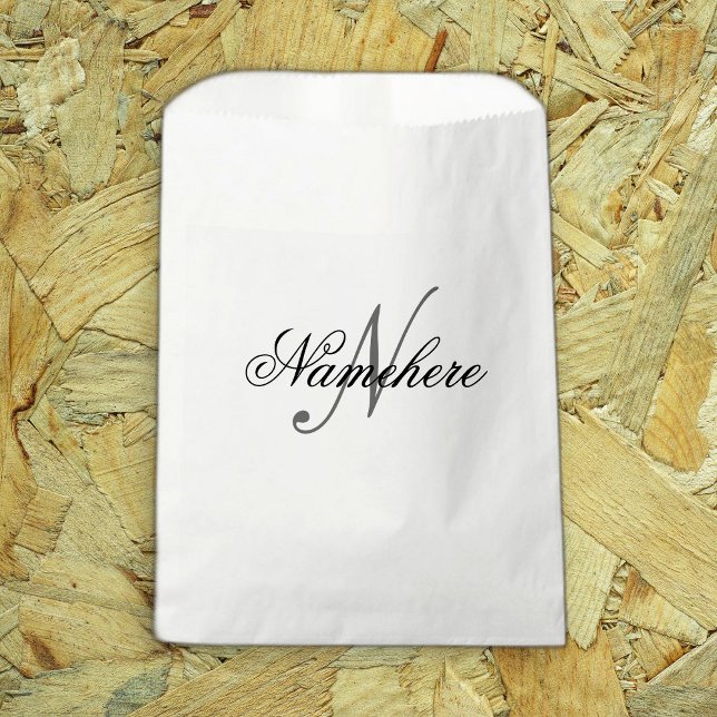 Einzigartiges Monogramm für Personalisierte Schwar Geschenktütchen (Von Creator hochgeladen)