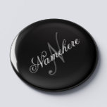 Einzigartiges Monogramm für Personalisierte Schwar Magnet<br><div class="desc">Personalisiertes Einzigartiges Monogramm-Design für jeden.</div>