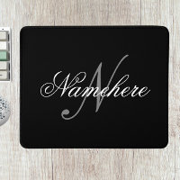 Einzigartiges Monogramm für Personalisierte Schwar