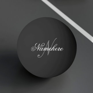 Einzigartiges Monogramm für Personalisierte Schwar Tischtennisball