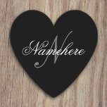 Einzigartiges Monogramm für Personalisierte Schwar Untersetzer<br><div class="desc">Personalisiertes Einzigartiges Monogramm-Design für jeden.</div>