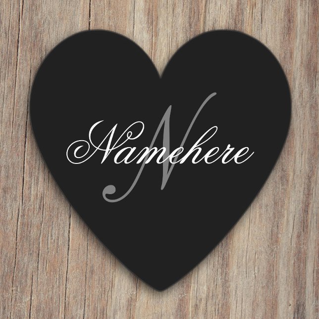 Einzigartiges Monogramm für Personalisierte Schwar Untersetzer (Von Creator hochgeladen)
