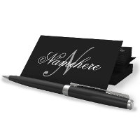 Einzigartiges Monogramm für Personalisierte Schwar