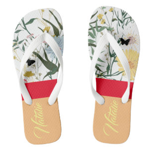 Einzigartiges Monogramm-Geschenk l Farbenfrohe bot Flip Flops